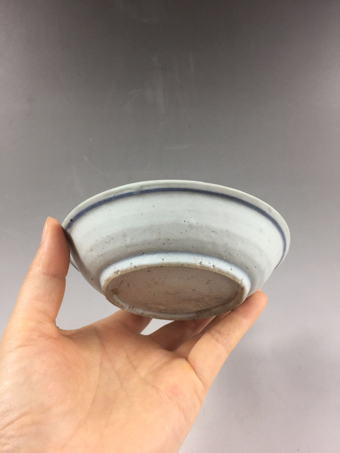 古玩陶瓷明代青花鶴紋盤拍賣,當前價格600元