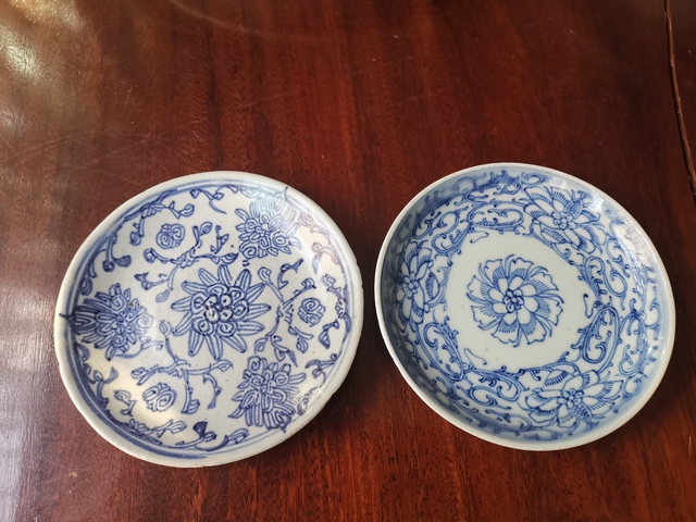 古玩陶瓷青花盤一對拍賣，當前價格600元
