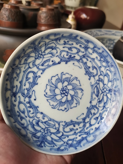 古玩陶瓷青花盤一對拍賣，當前價格600元