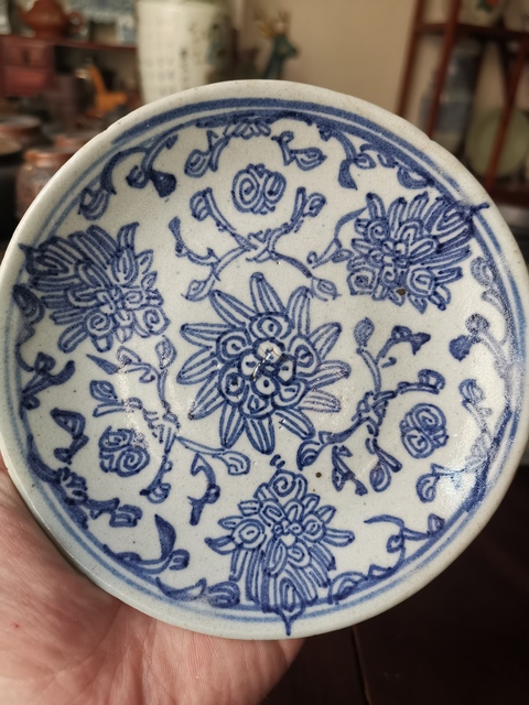 古玩陶瓷青花盤一對拍賣，當前價格600元