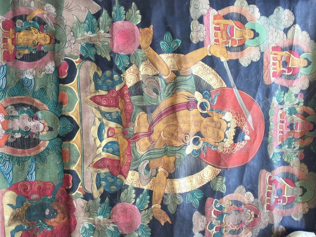 古玩雜項四臂文殊唐卡拍賣,當前價格2600元