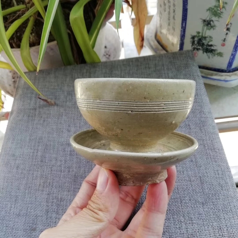 古玩陶瓷三包隋唐青釉盞托拍賣,當前價格4888元