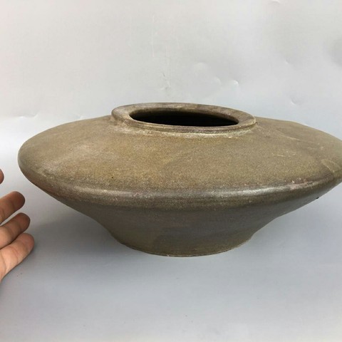 古玩陶瓷元代褐釉大罐（瓶）拍賣，當(dāng)前價(jià)格2800元