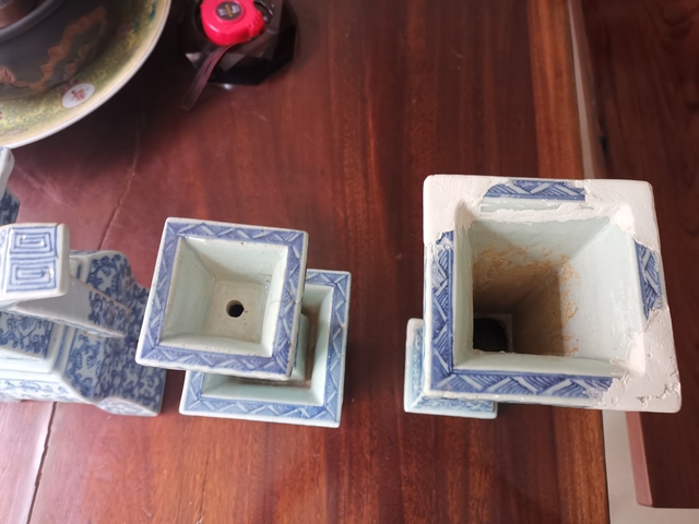 古玩陶瓷青花五供拍賣,當前價格25000元
