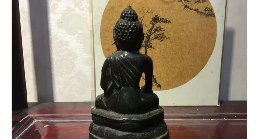 古玩銅器清中期～佛像拍賣，當(dāng)前價(jià)格18888元