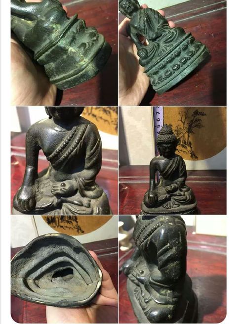 古玩銅器清中期～佛像拍賣，當(dāng)前價(jià)格18888元