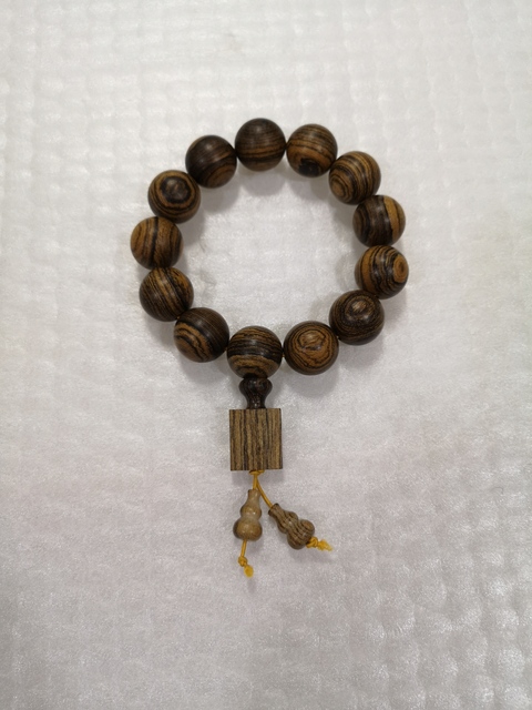 古玩雜項虎皮檀手串拍賣,當前價格260元