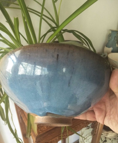 古玩陶瓷金元超大禹州鈞窯正窯口，天藍(lán)色，鈞窯大碗拍賣，當(dāng)前價(jià)格7000元