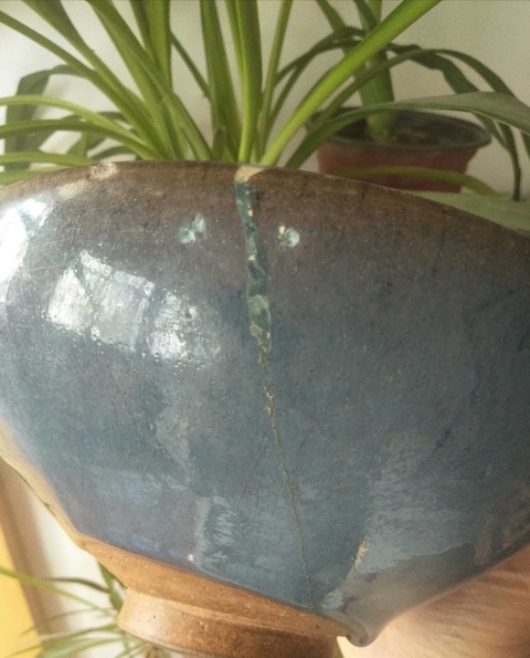 古玩陶瓷金元超大禹州鈞窯正窯口，天藍(lán)色，鈞窯大碗拍賣，當(dāng)前價(jià)格7000元