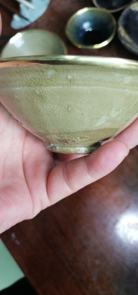 古玩陶瓷耀州窯團菊旋風盞拍賣，當前價格18888元