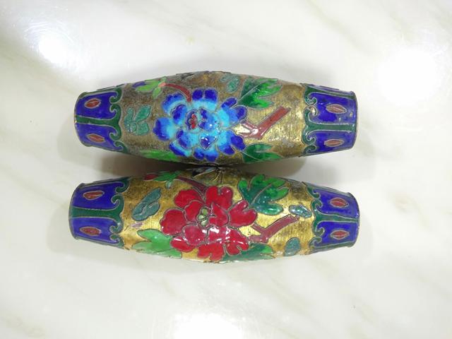 古玩雜項(xiàng)景泰藍(lán)橄欖瓶拍賣，當(dāng)前價(jià)格298元