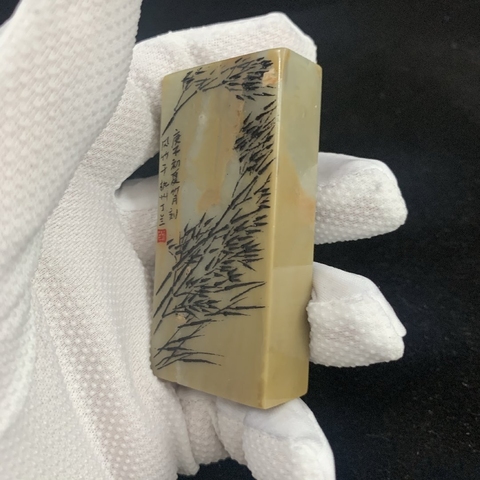 古玩玉器刻花印章兩枚拍賣,當前價格266元