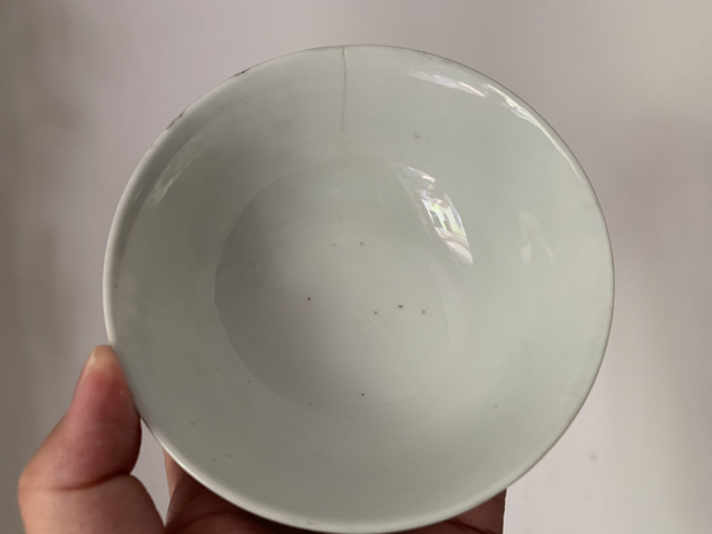 古玩陶瓷民國 墨地粉彩百花不露地碗 一對(duì)拍賣,當(dāng)前價(jià)格268元