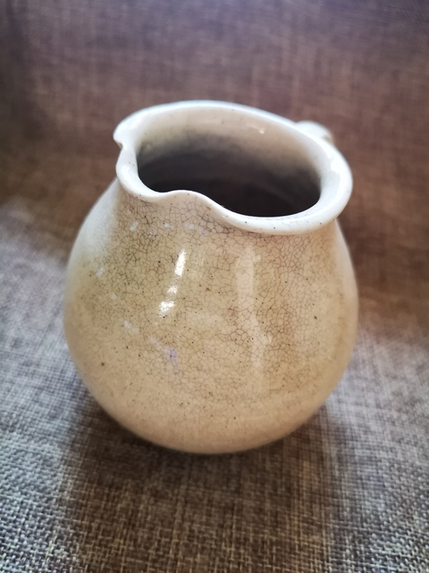 古玩陶瓷少見,白哥釉,花澆拍賣,當前價格999元