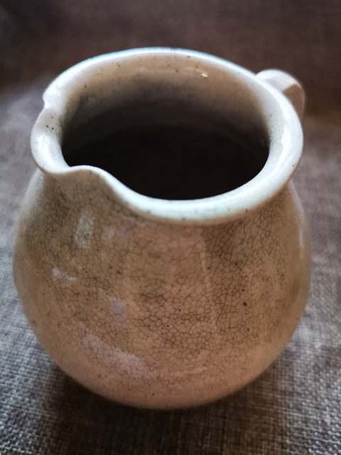 古玩陶瓷少見,白哥釉,花澆拍賣,當前價格999元