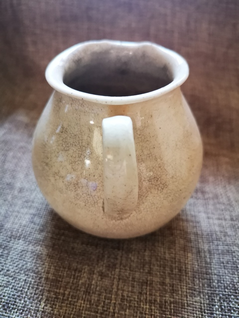 古玩陶瓷少見,白哥釉,花澆拍賣,當前價格999元