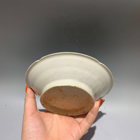 古玩陶瓷白釉花口碗拍賣，當前價格7888元