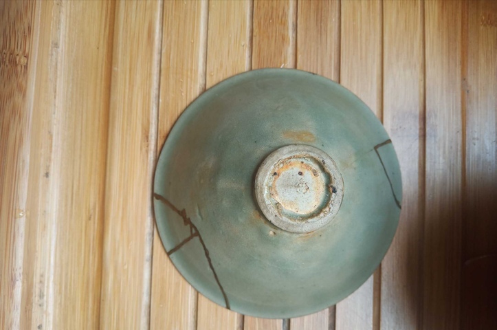 古玩陶瓷耀州窯青瓷斗笠盞拍賣,當前價格3888元