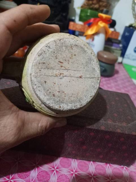 古玩陶瓷明磁州窯模印蓮花紋把杯一對拍賣，當前價格3800元