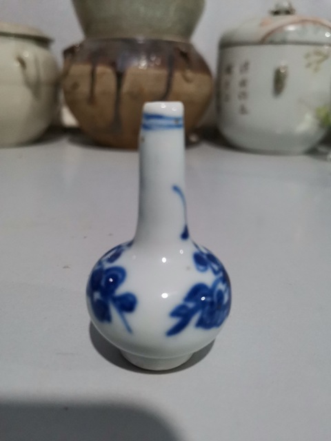 古玩陶瓷康熙青花天球瓶拍賣，當前價格980元