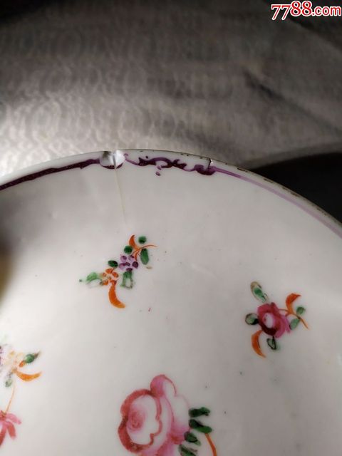 古玩陶瓷彩繪花卉紋盤拍賣,當前價格860元