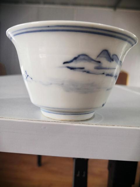 古玩陶瓷“有志”淡描青花山水紋杯拍賣,當前價格1288元