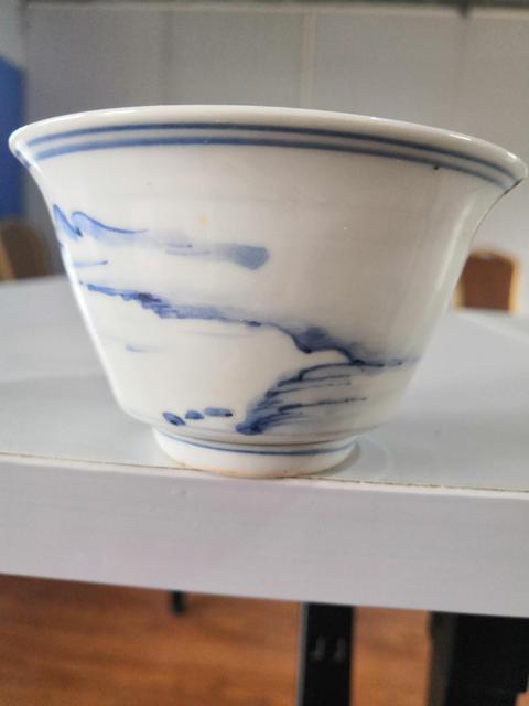 古玩陶瓷“有志”淡描青花山水紋杯拍賣,當前價格1288元