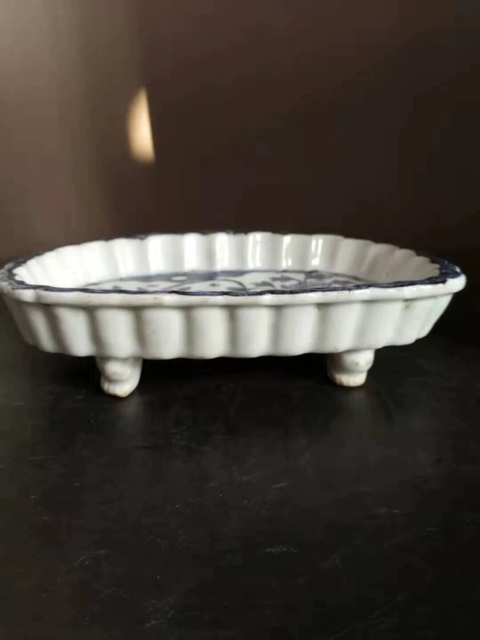 古玩陶瓷清代方形承盤，明青花風格拍賣，當前價格2222元