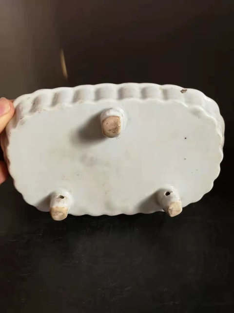 古玩陶瓷清代方形承盤，明青花風格拍賣，當前價格2222元