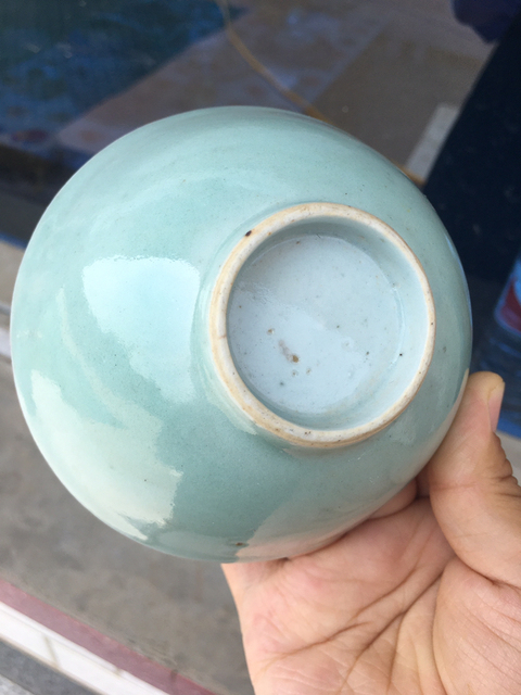 古玩陶瓷清中期豆青釉碗1對拍賣,當前價格1666元