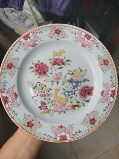古玩陶瓷粉彩盤拍賣,當前價格3999元