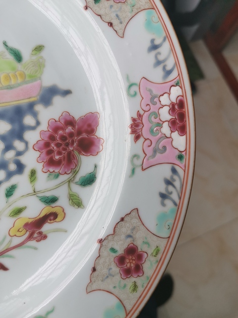 古玩陶瓷粉彩盤拍賣,當前價格3999元