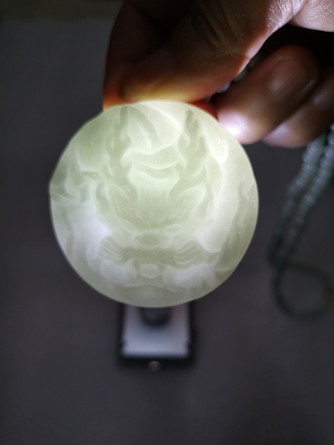 古玩玉器鐲芯料龍牌子拍賣，當前價格850元
