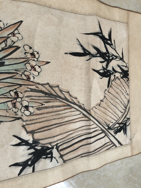 古玩字畫嘉倫款花鳥（迎春）拍賣，當前價格4000元