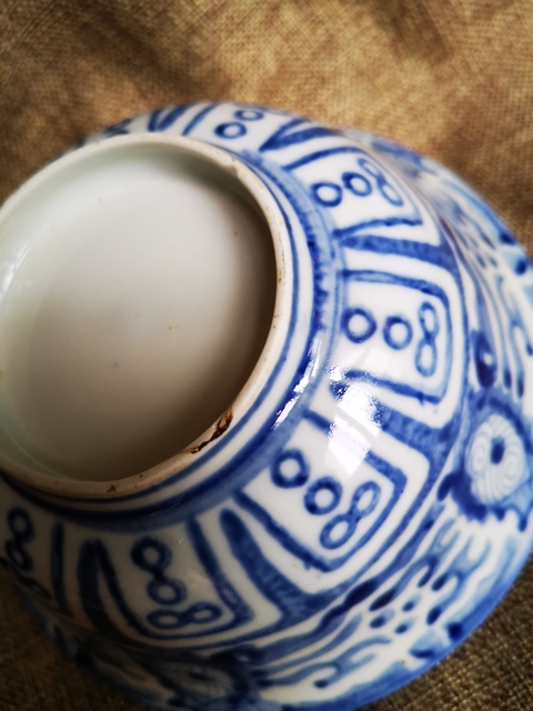 古玩陶瓷民國，青花碗拍賣，當前價格444元