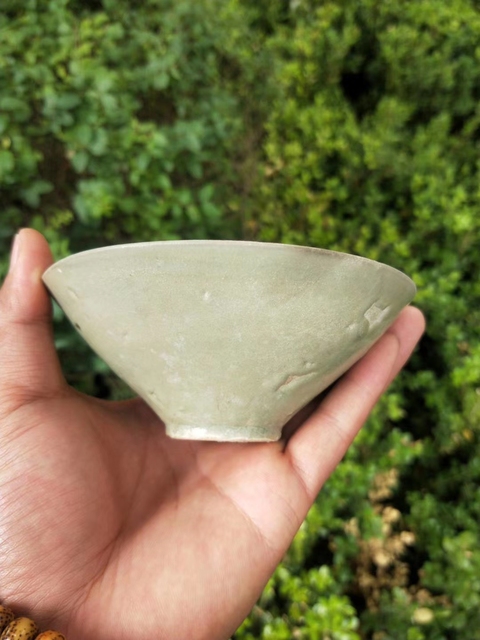 古玩陶瓷五代十國耀州窯薄胎斗笠盞2025/11/21拍賣，當前價格15000元