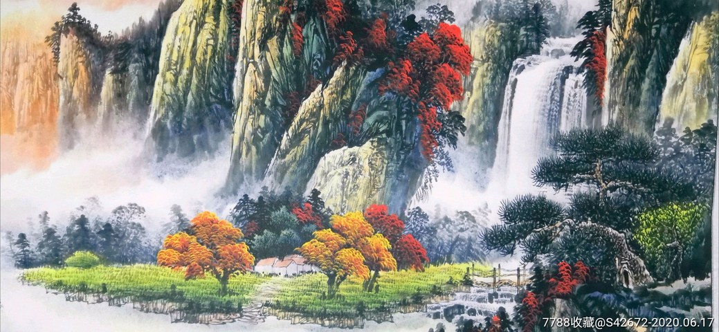 古玩字畫惠興款山水拍賣,當前價格660元