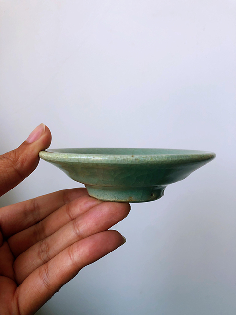古玩陶瓷元代龍泉青釉洗拍賣，當前價格1980元