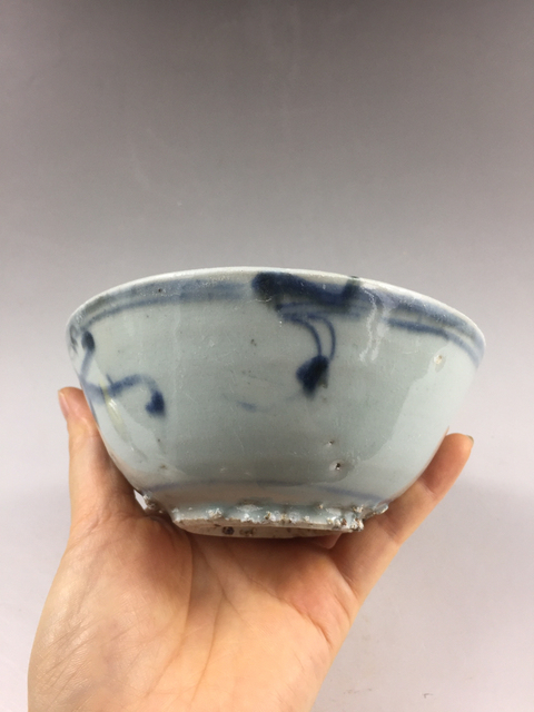 古玩陶瓷明晚期螭龍紋青花碗拍賣，當前價格999元