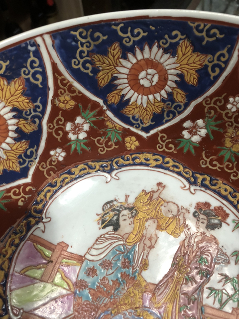 古玩陶瓷民國(guó)粉彩人物碗一對(duì)拍賣(mài)，當(dāng)前價(jià)格1800元