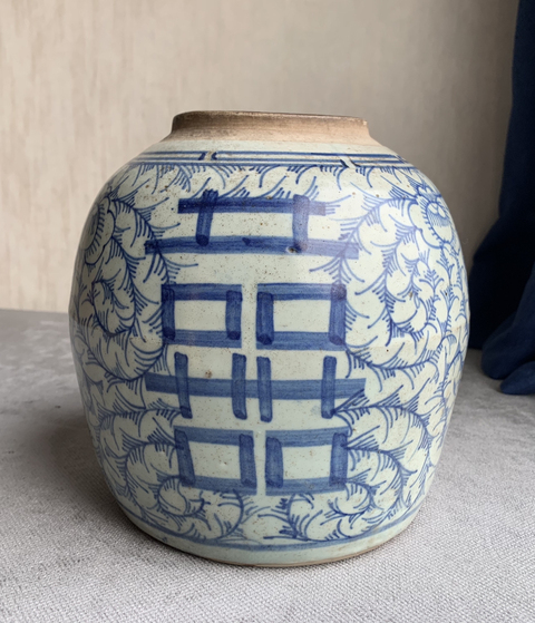 古玩陶瓷清代青花罐拍賣,當前價格999元