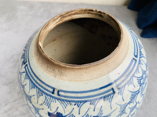 古玩陶瓷清代青花罐拍賣,當前價格999元