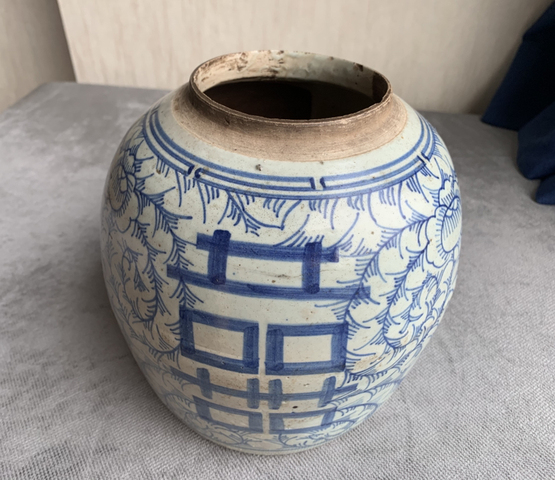古玩陶瓷清代青花罐拍賣,當前價格999元