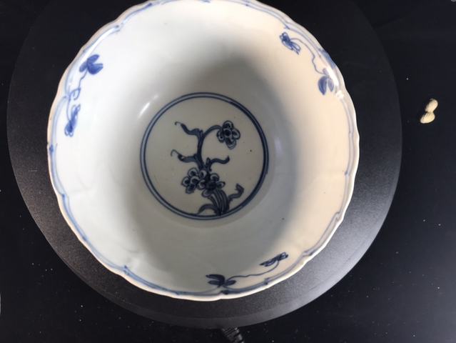 古玩陶瓷康熙青花花卉紋葵口碗（珍品）拍賣，當前價格6800元