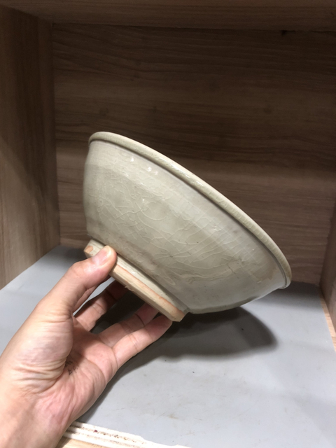 古玩陶瓷明代影青研缽拍賣，當前價格1800元