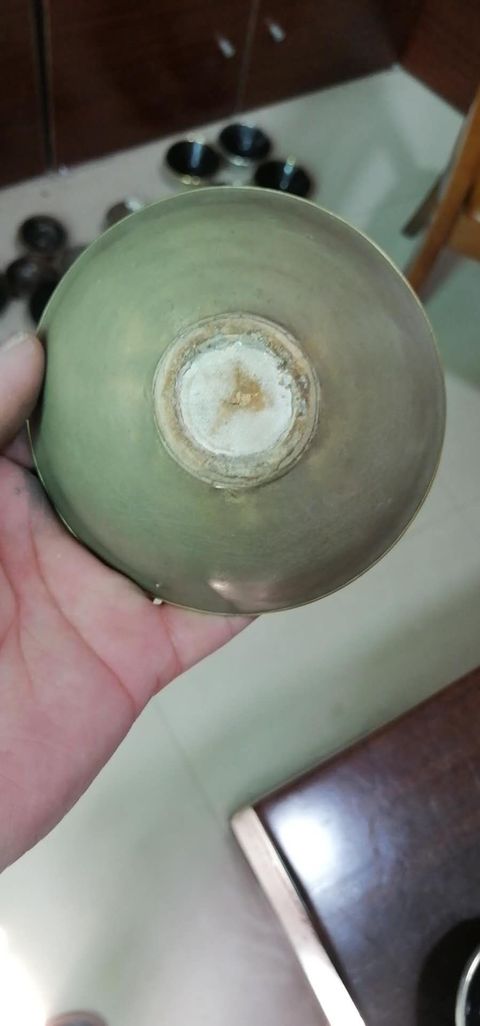 古玩陶瓷北宋耀州窯青瓷斗笠盞拍賣,當前價格6666元