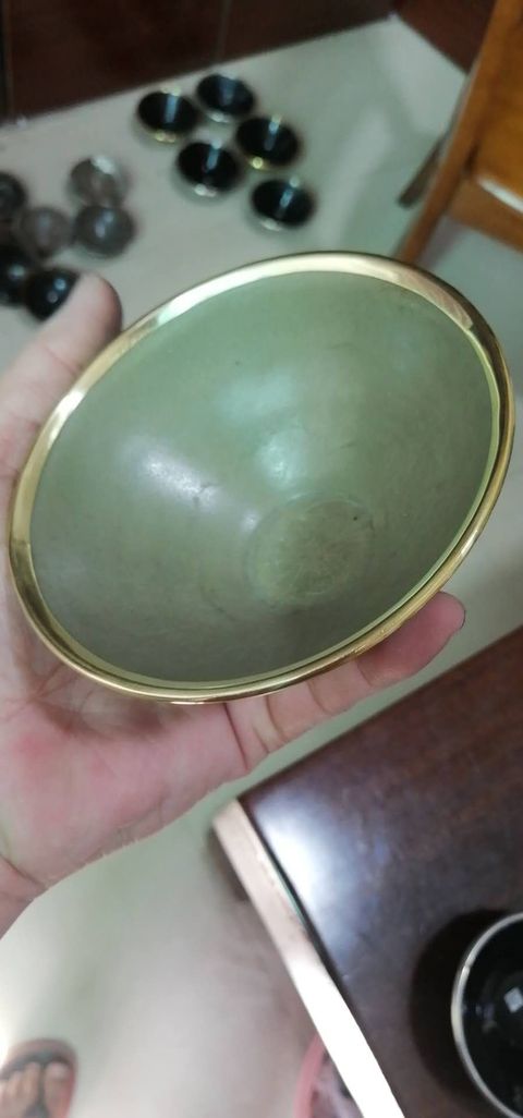 古玩陶瓷北宋耀州窯青瓷斗笠盞拍賣,當前價格6666元