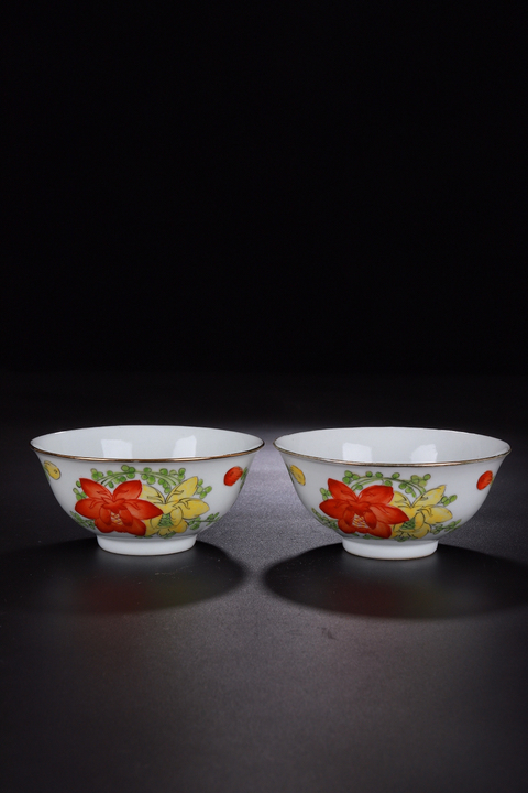 古玩陶瓷蔣斌13期 民國-粉彩花開富貴碗一對拍賣,當(dāng)前價格2000元