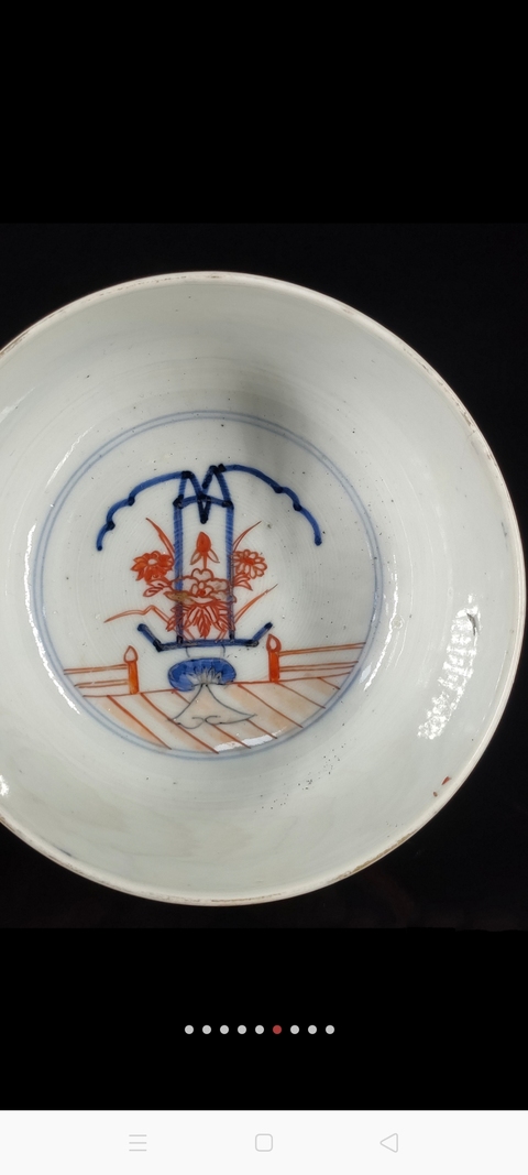 古玩陶瓷青花加彩蓋碗拍賣，當前價格566元