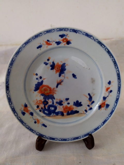 古玩陶瓷青花加彩盤拍賣,當(dāng)前價(jià)格1999元
